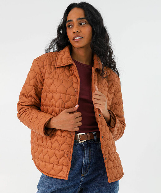 Image_Jaqueta Feminino Matelassê Corações Marisa Marrom