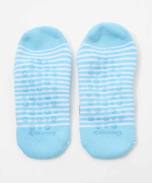 Meia Sapatilha Feminina Antiderrapante Stitch Disney Azul