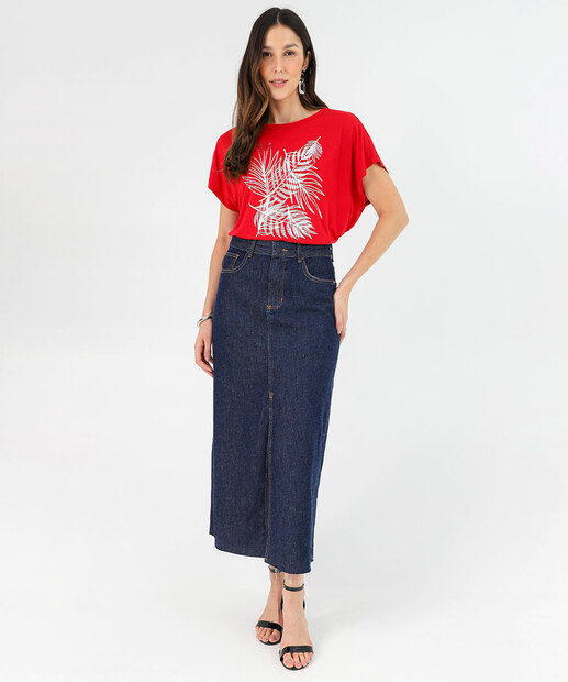 Image_Saia Longa Jeans Feminina com Fenda Frontal Marisa