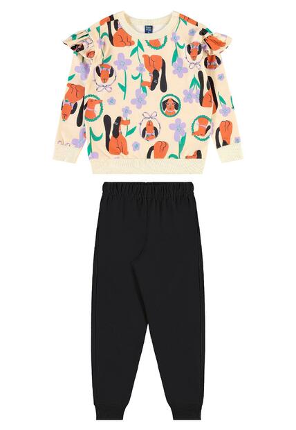 Conjunto Flores e Focinhos Menina Bee Loop