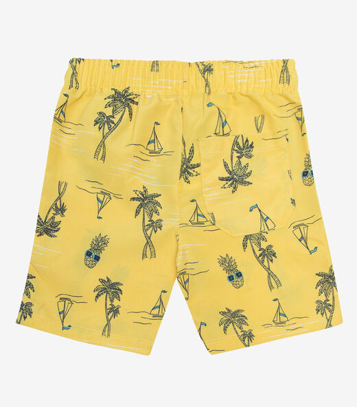 Bermuda Menino Tactel Rovitex Kids Amarelo