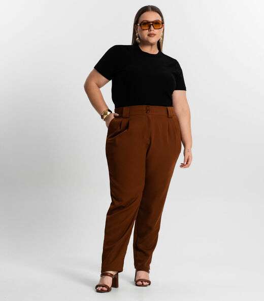 Blusa Feminina Plus Size Secret Glam Preto