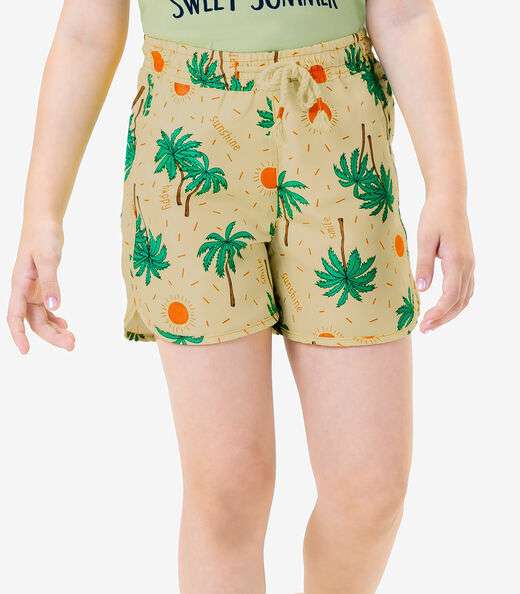 Conjunto Infantil Feminino Summer Rovitex Kids Verde