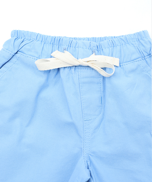 Bermuda Infantil Sarja Bolsos Tam 1 a 3 Azul