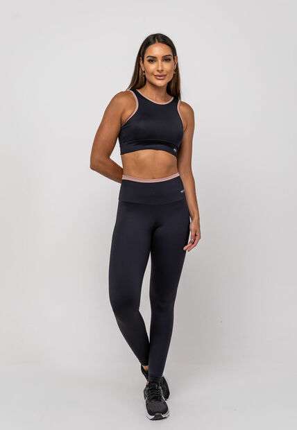 Calça Legging Suplex Poliamida Básica Preto Salvatore