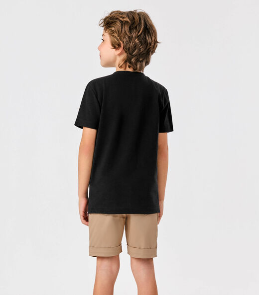 Conjunto Infantil Camiseta Com Bermuda Trick Nick Preto