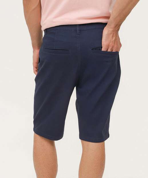 Bermuda Masculina Sarja Chino Marisa Azul