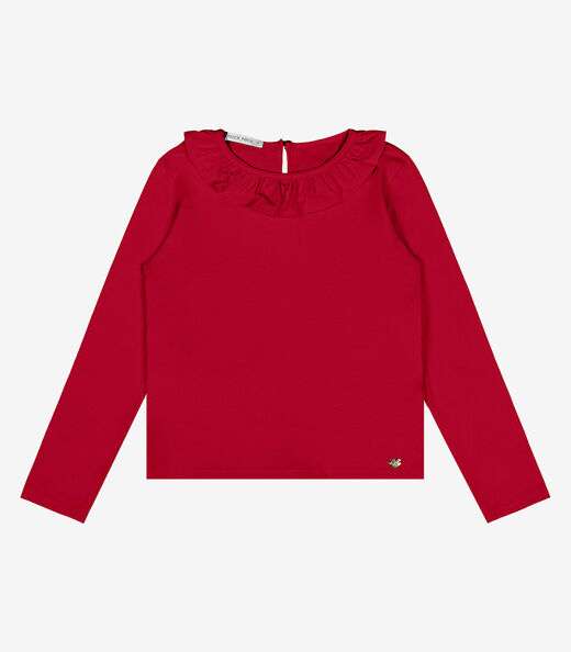 Blusa Infantil Manga Longa Cotton Trick Nick Vermelho
