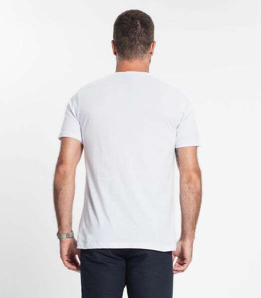 Camiseta Masculina Em Meia Malha Diametro Branco