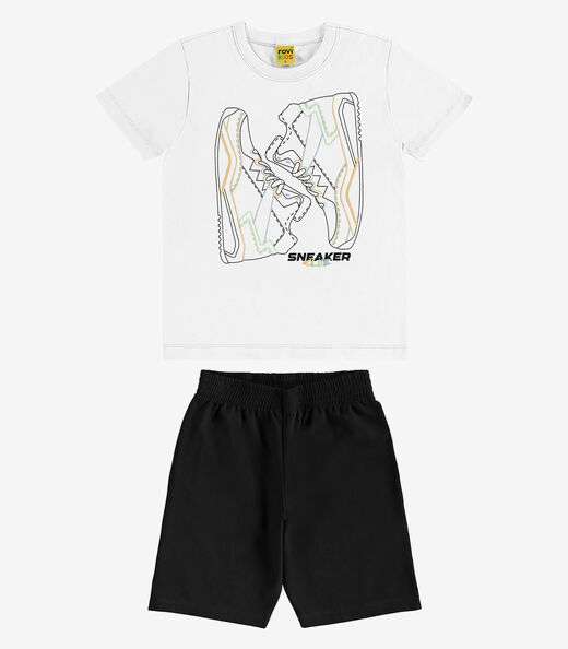 Image_Conjunto Camiseta com Bermuda Meia Malha Rovi Kids Branco