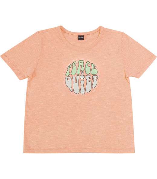 T-Shirt Feminina Juvenil Rovitex Teen Laranja