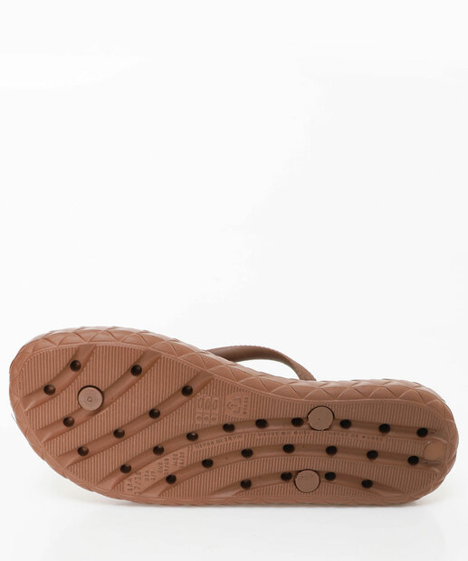 Chinelo Feminino Tiras Textura Meleve Marrom