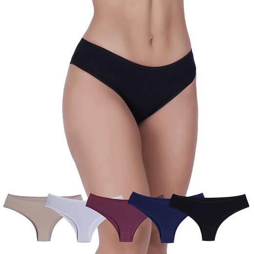 Image_Kit 5 Calcinhas Sonho Algodão Concept Lingerie Multicolorido