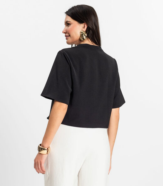 Blusa Feminina em Twill Cey Rovitex Preto