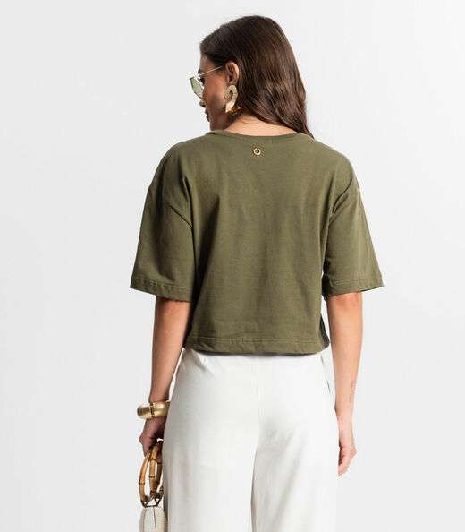 Blusa Feminina Com Bordado Endless Verde