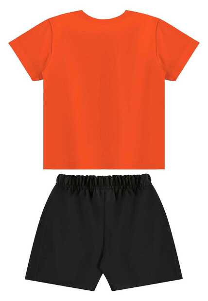 Conjunto Camiseta Dino e Bermuda Bee Loop