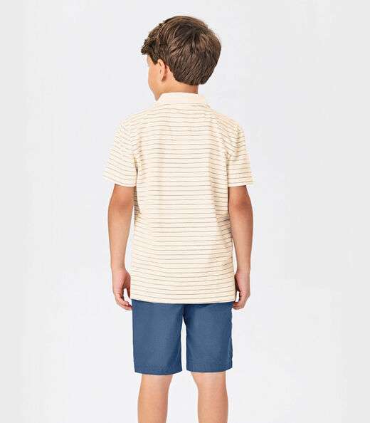 Conjunto Infantil Polo Com Bermuda Trick Nick Bege