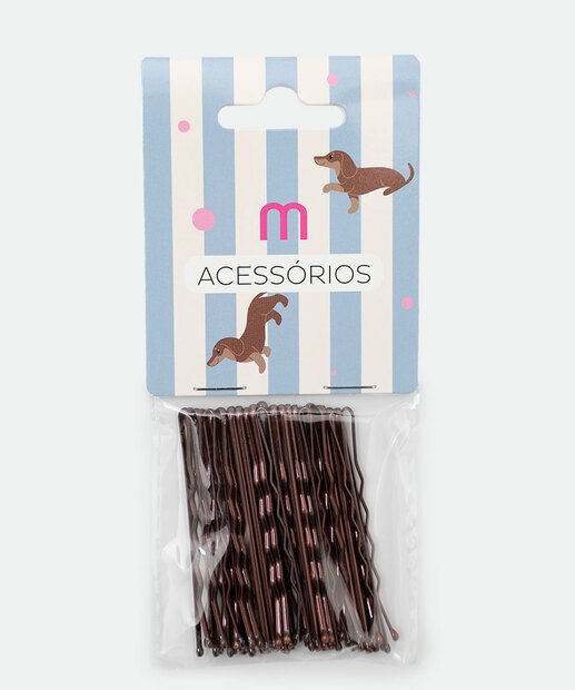 Image_Kit 20 Peças Grampos De Cabelo Marisa Marrom