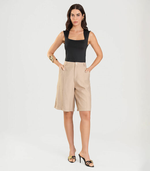 Blusa Feminina Com Decote Quadrado Dianna Preto