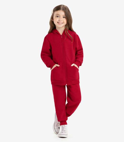 Jaqueta Infantil Moletom com Capuz Rovitex Kids Vermelho