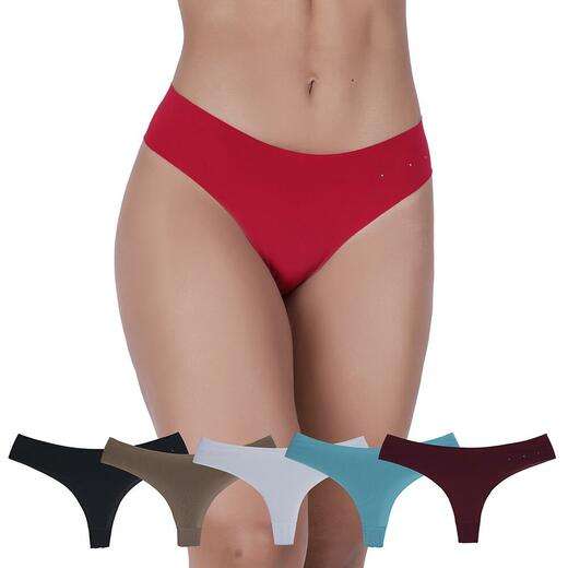 Image_Kit 5 Calcinhas Love Fio Dental Sem Costura Microfibra Concept Lingerie Multicol