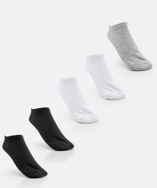 Image_Kit 5 Pares Meias Masculina Invisíveis MR Branco