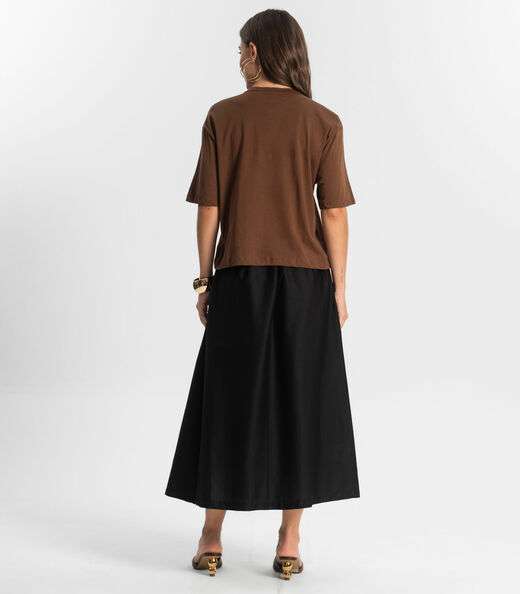 Saia Midi Endless Preto