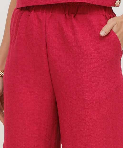Calça Pantacourt Feminina Marisa Rosa
