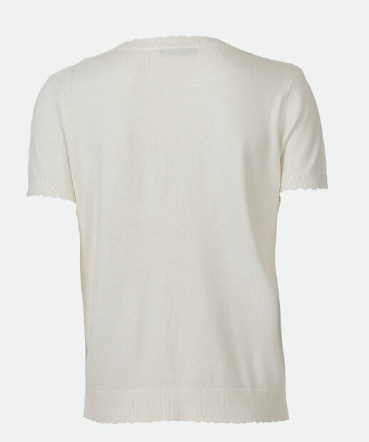 Blusa Feminina Tricô Manga Curta Marisa