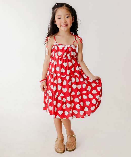 Vestido Infantil Estampado Tam 4 a 10