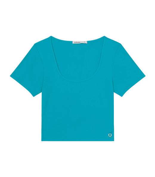 Blusa De Viscotorcion Decote Feminino Endless Azul