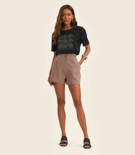 Blusa Feminina em Visco Tricot Rovitex Preto