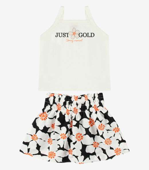 Conjunto Regata com Saia Rovi Kids Preto