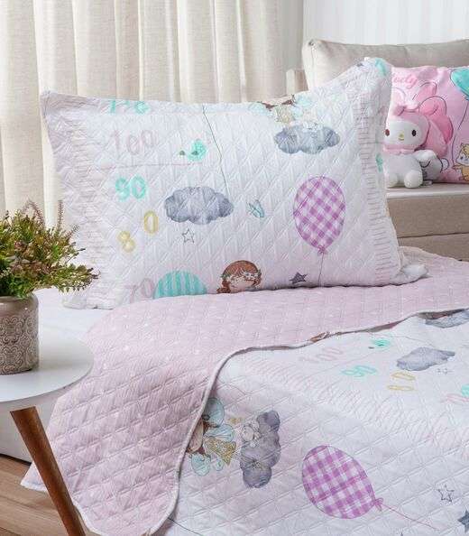 Jogo Cobre Leito Dupla Face Casal Bene Casa Bege