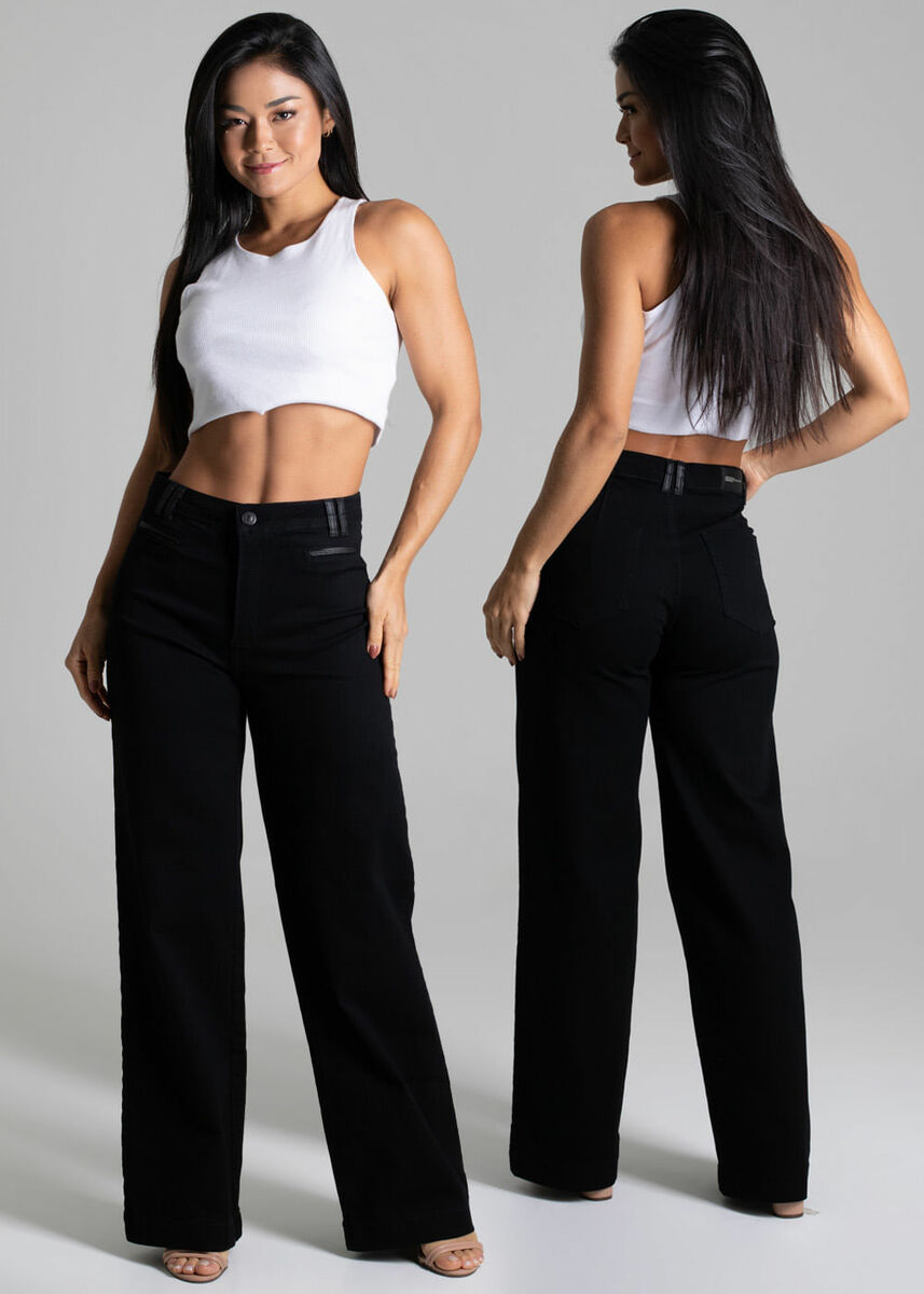 Calça Sarja Sawary Wide Leg - 276806 | Marisa