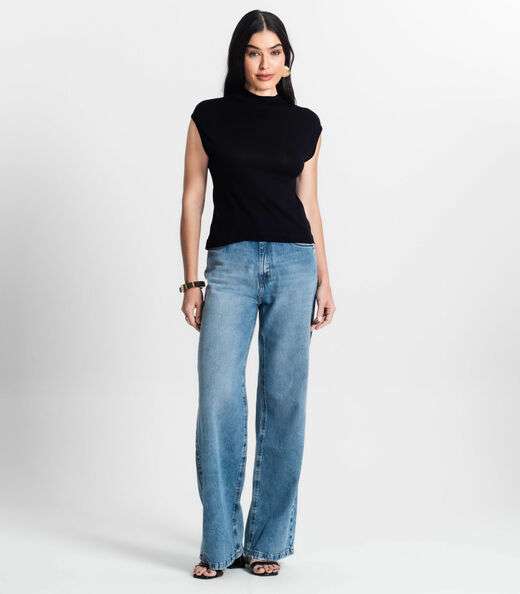 Regata Feminina Visco Tricô Select Preto