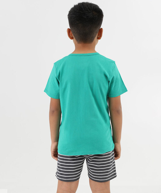 Pijama Infantil Cebolinha Turma da Mônica Tam 4 a 12 Verde