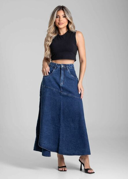 Saia Jeans Sawary Midi - 282251