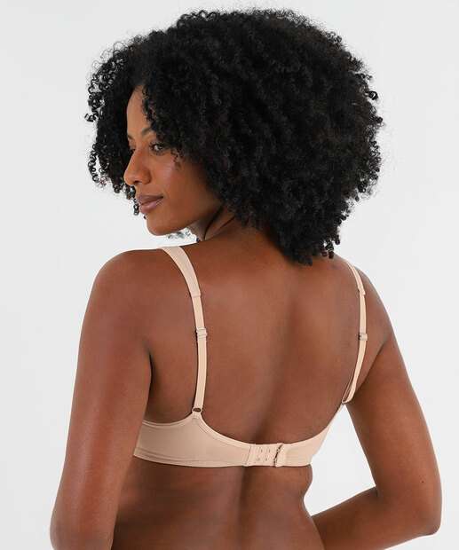 Sutiã Top Com Bojo Alça Reforçada Marisa Bege