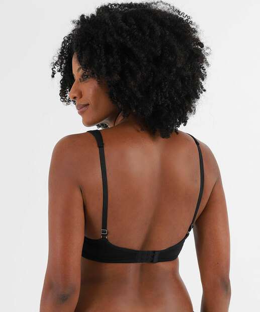 Sutiã Top Com Bojo Alça Reforçada Marisa Preto