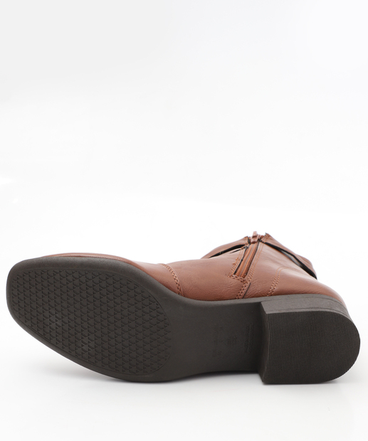 Bota Feminina Cano Curto Via Uno Marrom