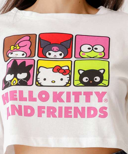 Blusa Cropped Feminina Hello Kitty Sanrio 