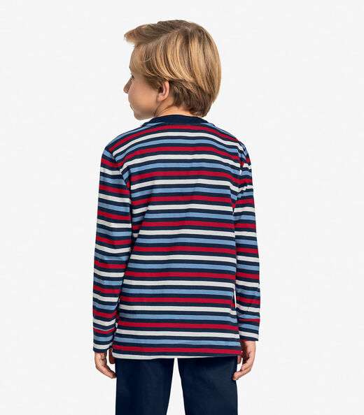 Camiseta Infantil Manga Longa Trick Nick Azul