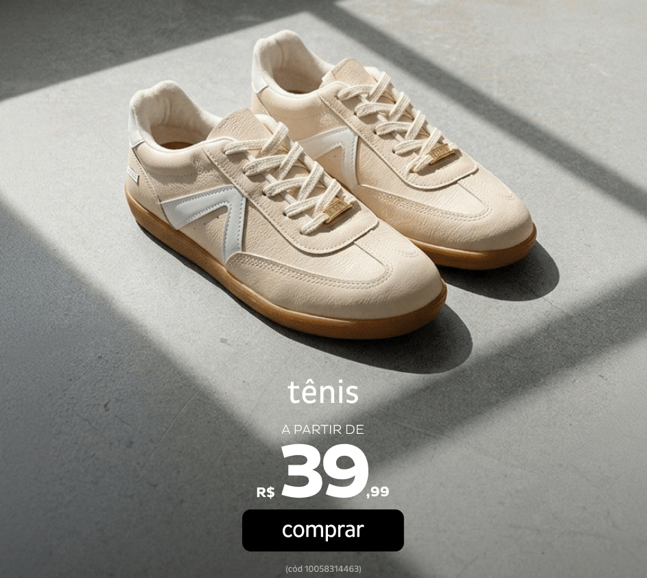 Tênis a partir de R$39,99