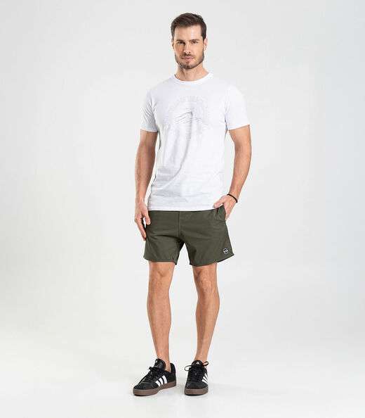 Bermuda Masculina De Microfibra Sarjada Long Bong Verde