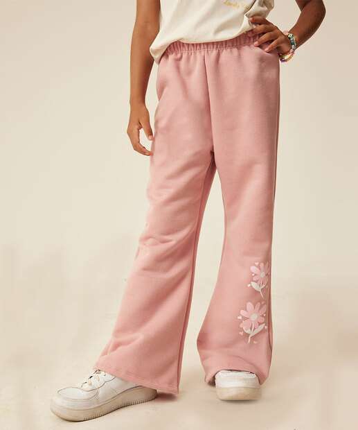 Calça Infantil Moletom Flare Marisa Tam 4 a 10
