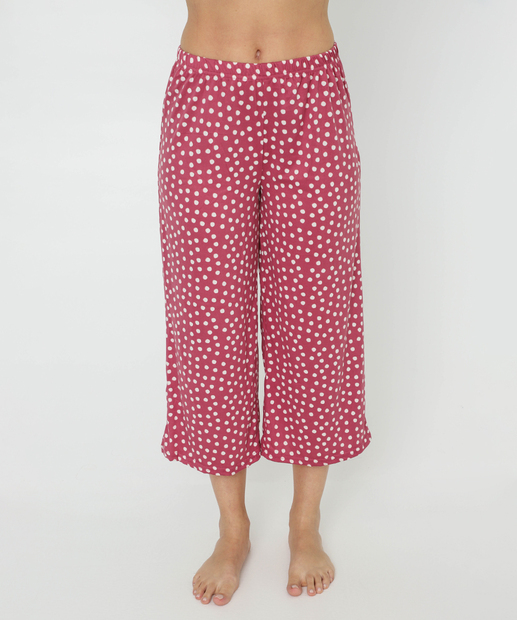 Pijama Feminino Capri Estampa Poá Marisa Rosa