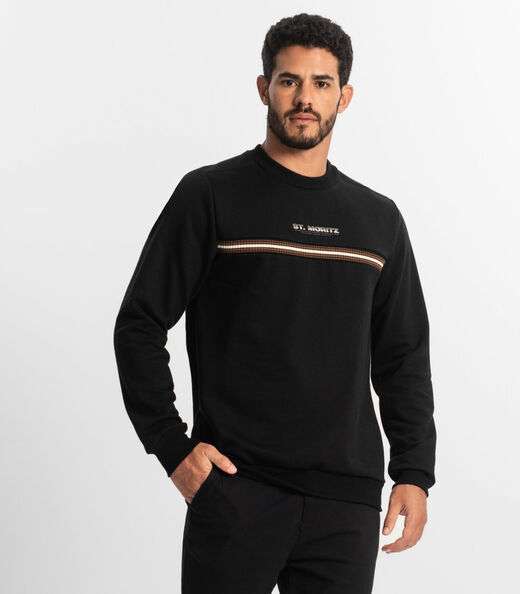 Blusão Masculino Em Moletom Diametro Preto