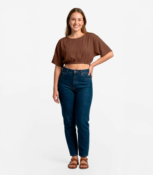 Image_Blusa Feminina Em Viscose Infinita Cor Marrom