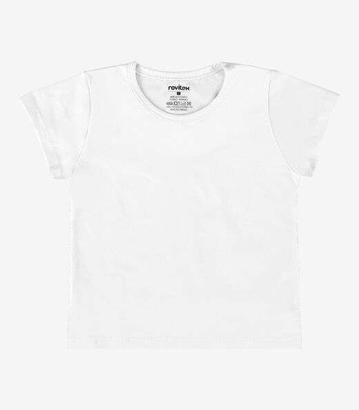 Blusa Básica Infantil Feminina Rovitex Kids Branco